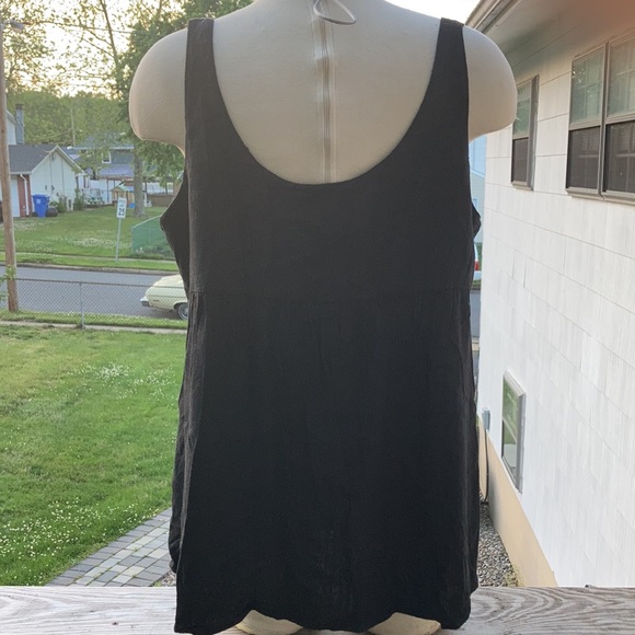 ⚜️Black Button Down Baby Doll Tank Top - Picture 4 of 6
